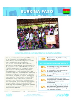 UNICEF Profile: FGM in Burkina Faso (December 2013)